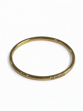 🩵6/$30 — gold tone cz stacking ring size 9